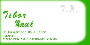 tibor maul business card